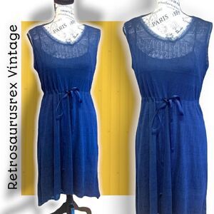 𝅺simply Vera Boho Knit Pointelle High Low Sleeveless Dress, Large